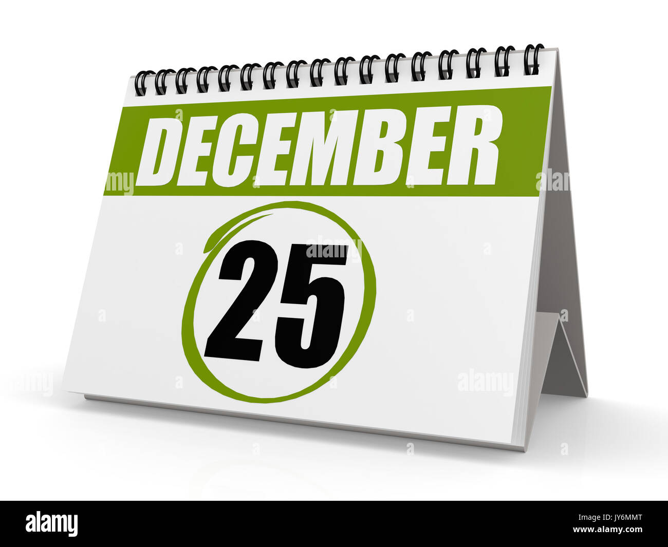December 25, Christmas image with hi-res rendered artwork that could be used for any graphic design. Stock Photo