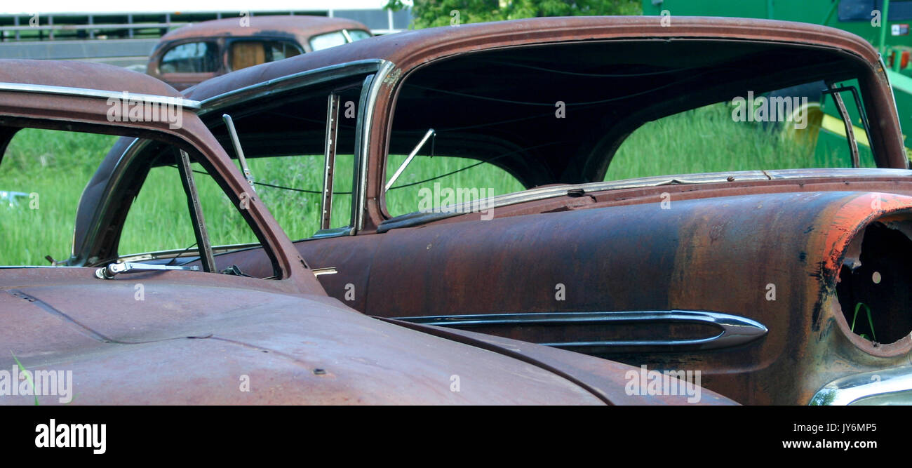 Junk Cars Abstract Stock Photo