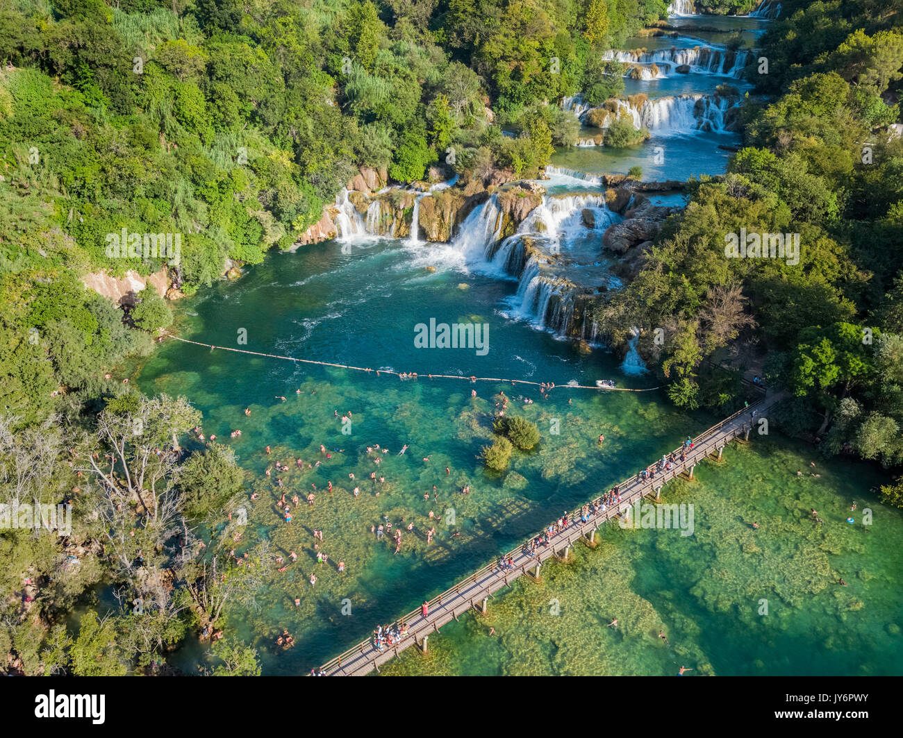 Bridge Over Skradinski Buk Krka National Park Croatia Stock Photo Alamy