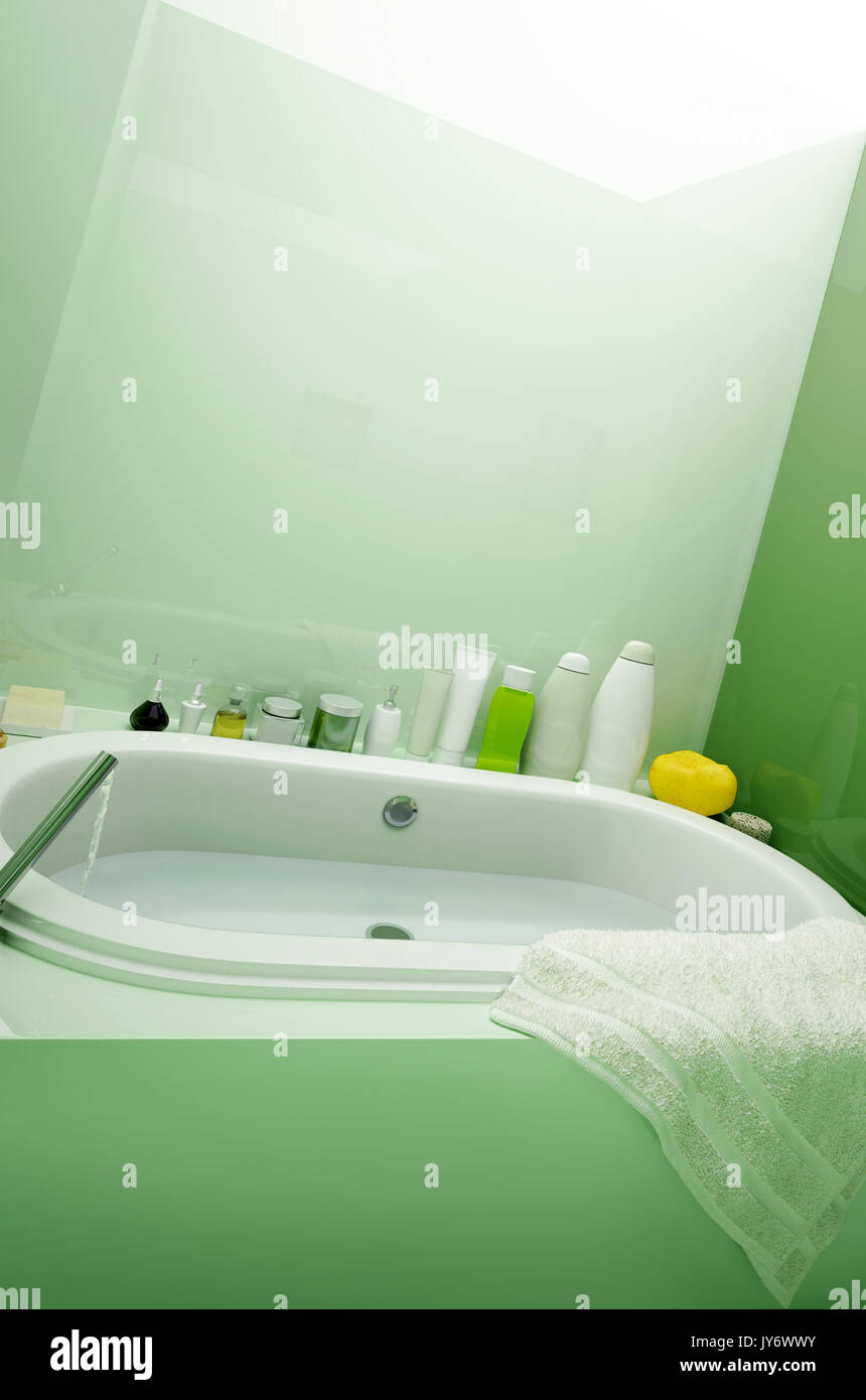 Tub is filled with water Stock Photo Alamy