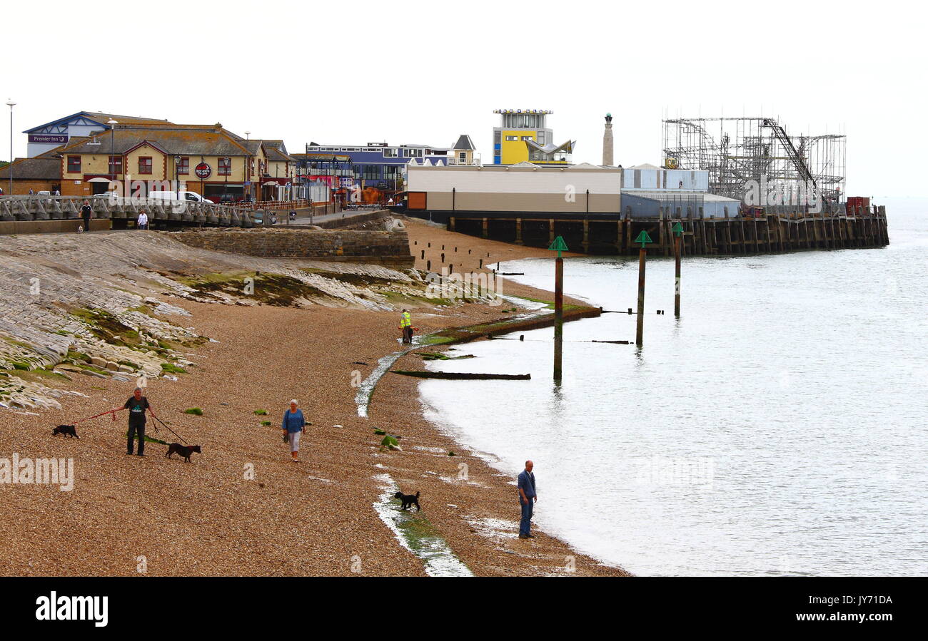 Views and places around Portsmouth, Southsea and Hayling Island Stock