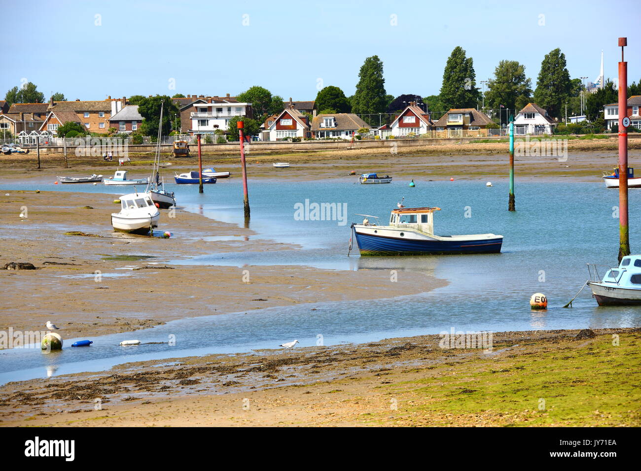 Views and places around Portsmouth, Southsea and Hayling Island Stock