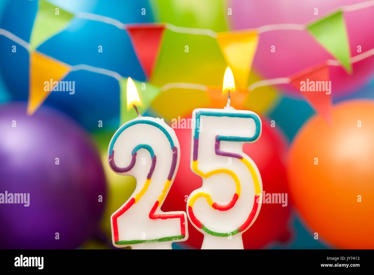 birthday number 25 candle
