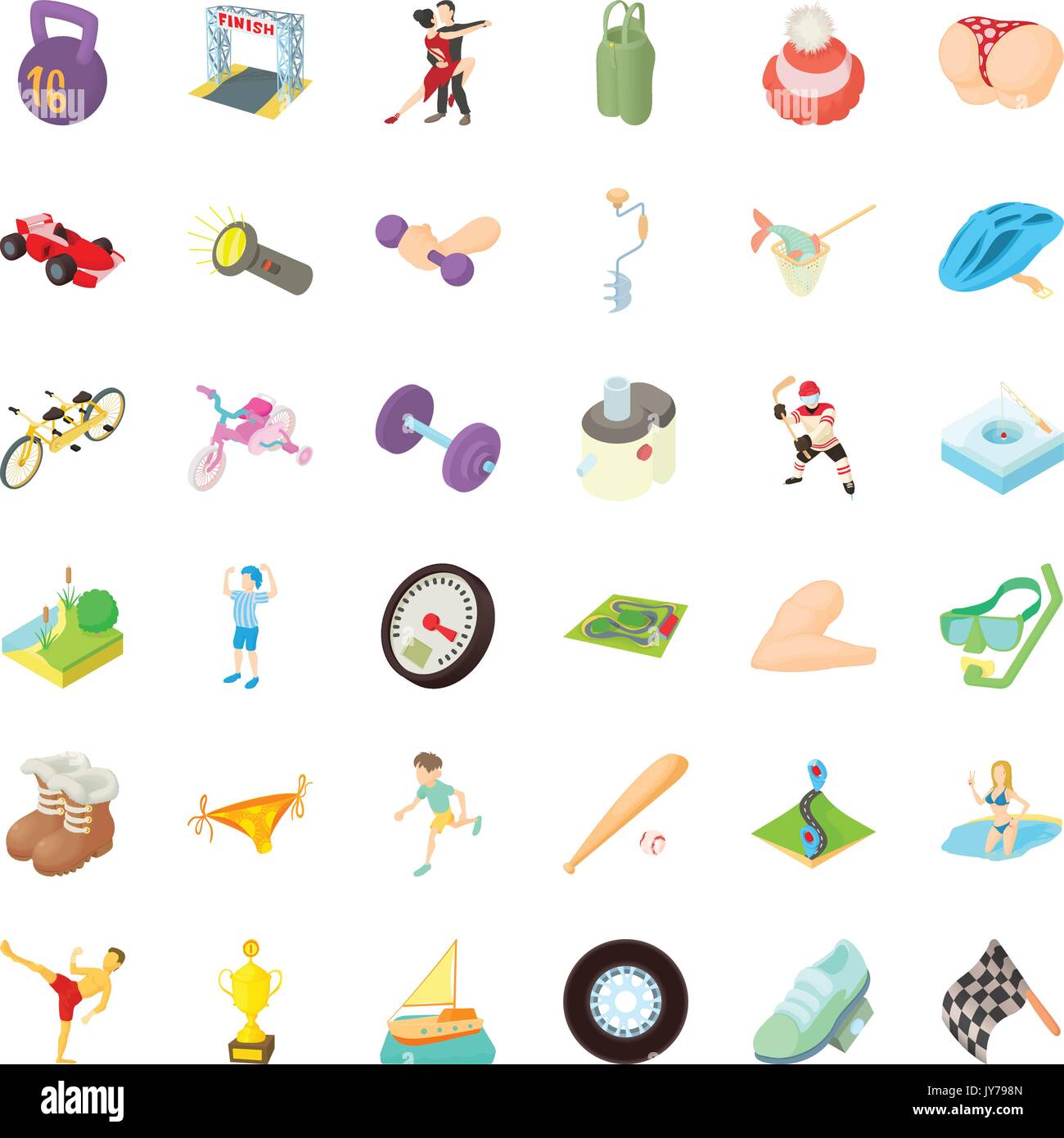 Activity man icons set, cartoon style Stock Vector Image & Art - Alamy
