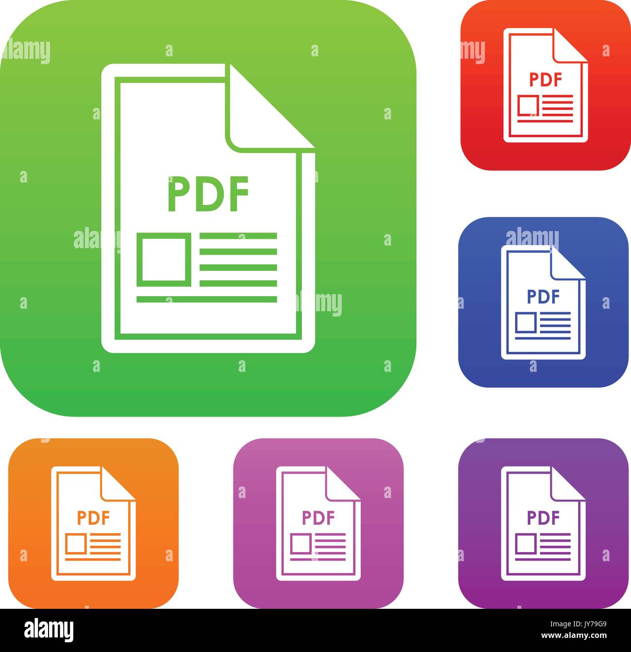 Pdf File Set File PDF set collection Stock Vector Image & Art - Alamy