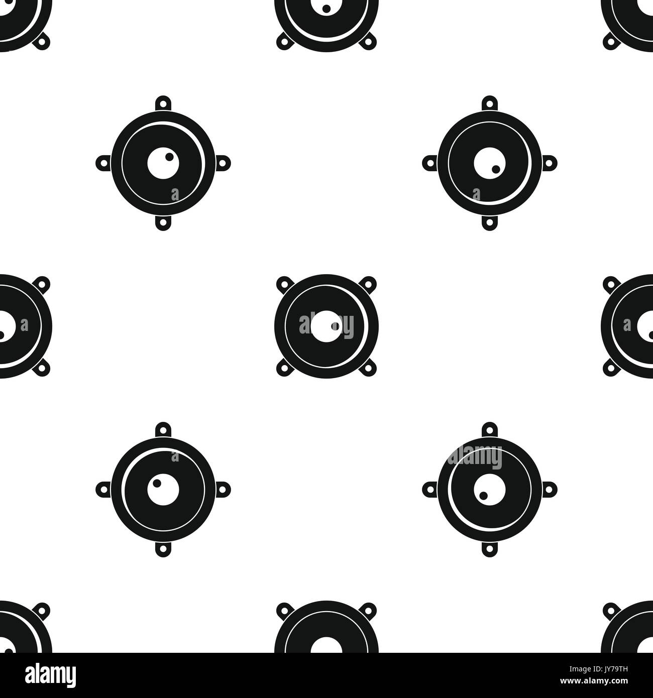 Audio speaker pattern seamless black Stock Vector