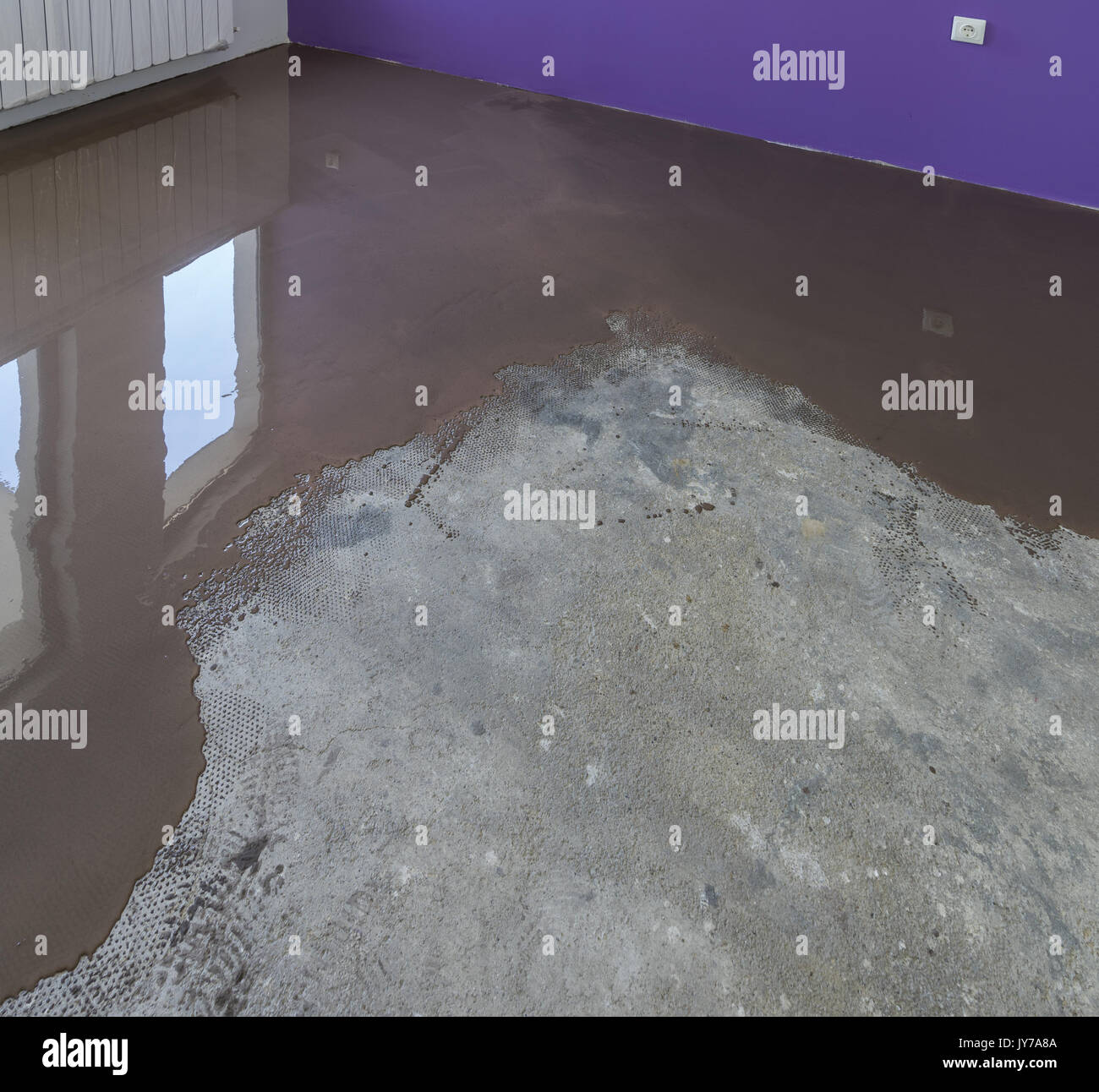 Apartment Under Construction Application Of Self Leveling