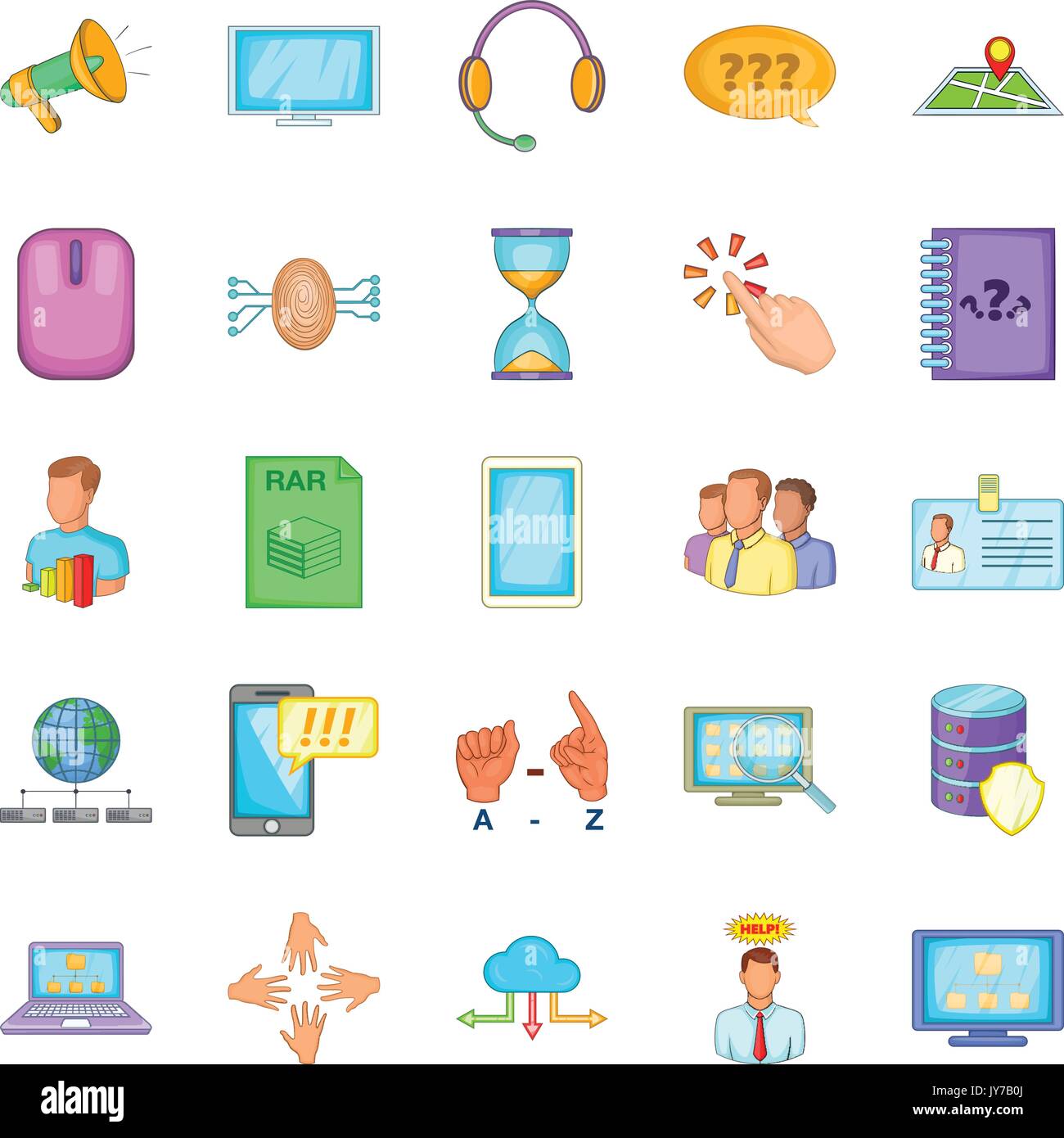 Notebook icons set, cartoon style Stock Vector Image & Art - Alamy