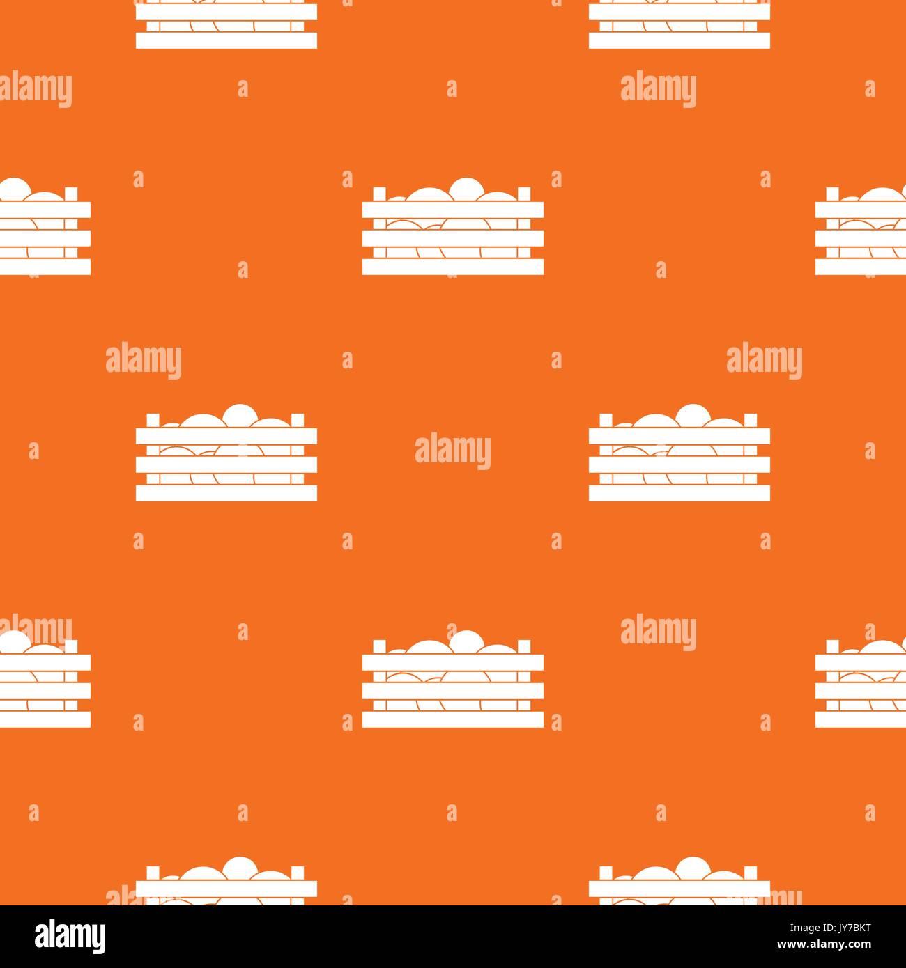 Watermelons in wooden crate pattern seamless Stock Vector