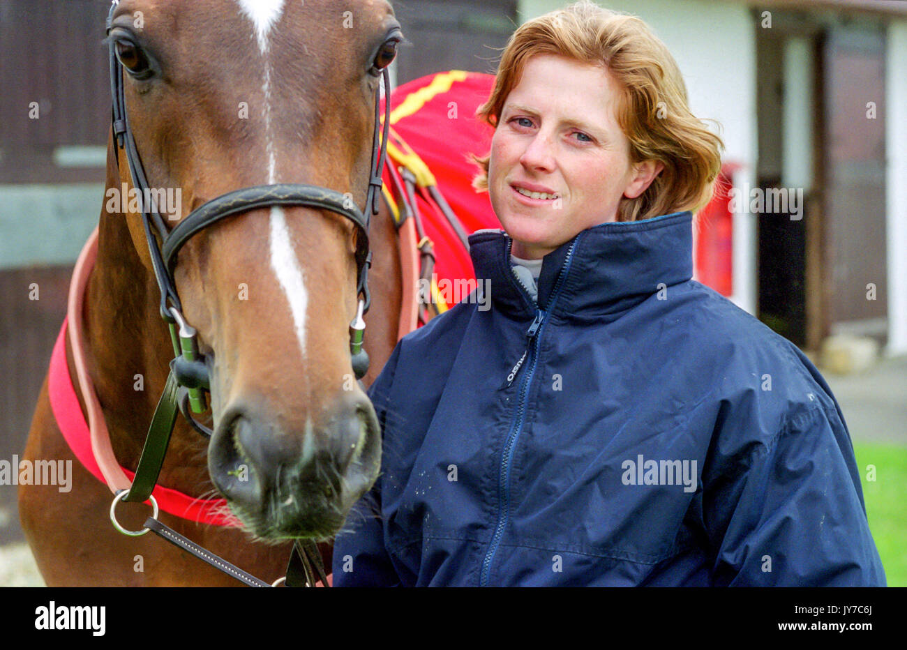 Racehorse Trainer Amanda Perrett At The Coombeland Racing Stables In Pulborough West Sussex Stock Photo Alamy