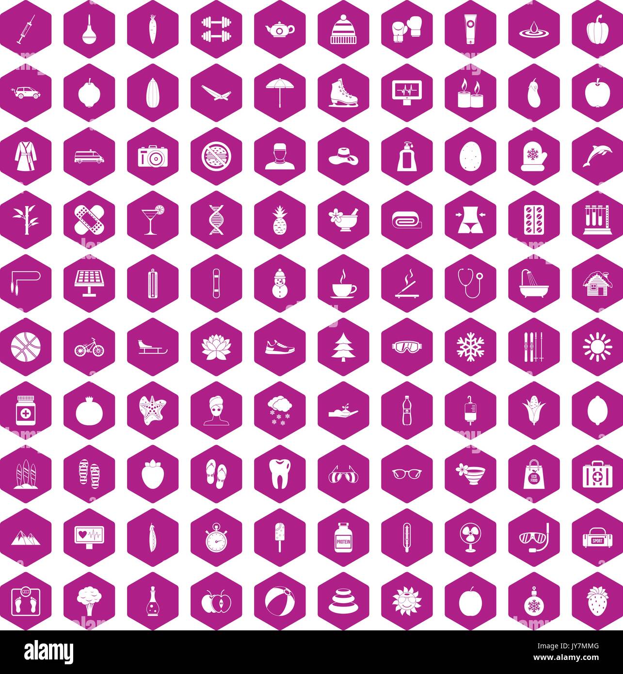 100 women health icons hexagon violet Stock Vector Image & Art - Alamy