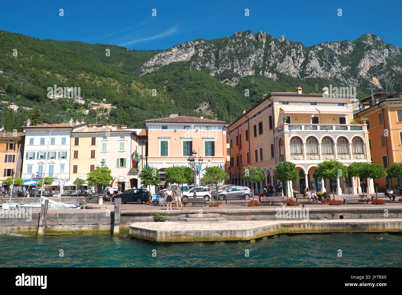 Gargnano, Lake Garda, Italy town on the lake shore of Lake Garda Stock Photo