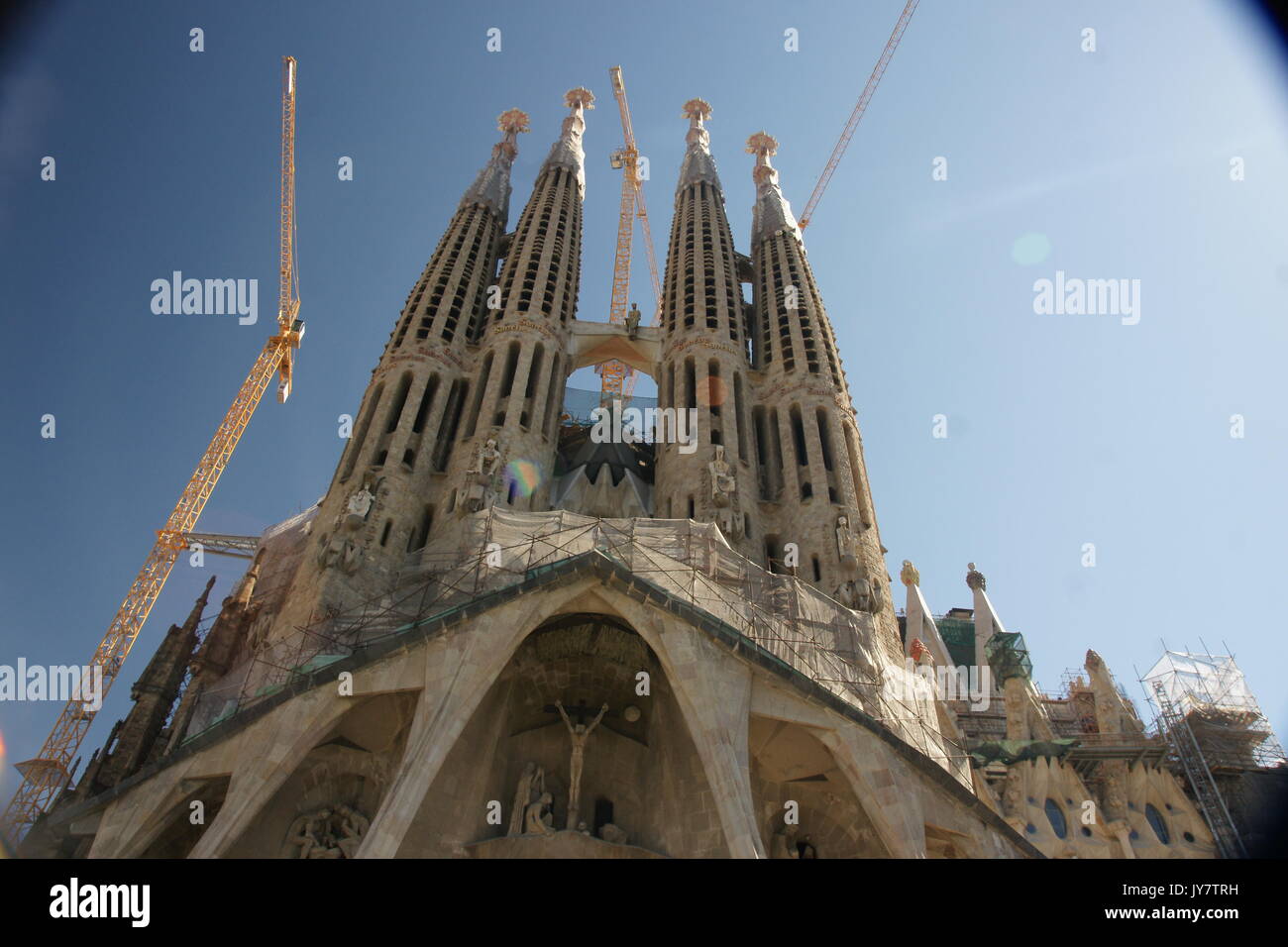 gaudi's cathedral Barcelona Stock Photo