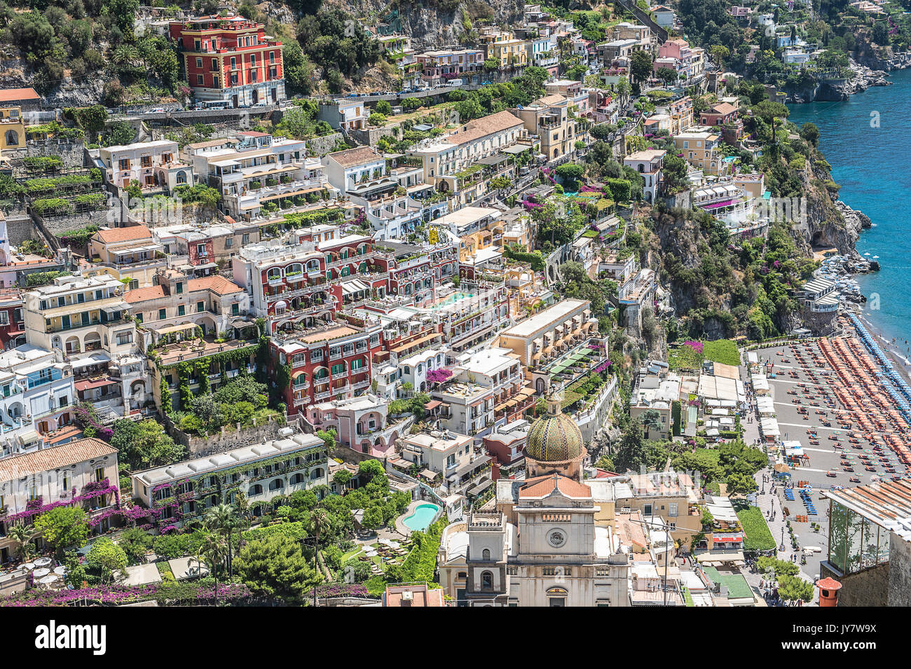Positano, the most popular village on the Amalfi Coast, has vertical