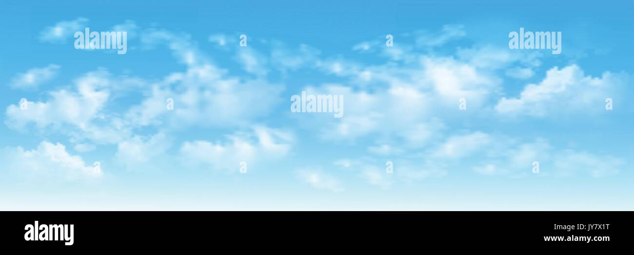 Background with clouds on blue sky. Blue Sky vector Stock Vector
