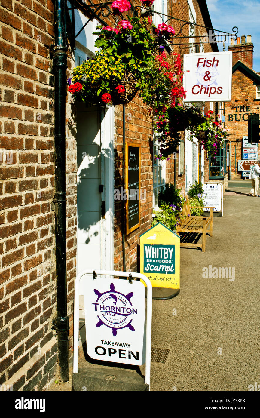 Fish and Chip Shop, Thornton Le Dale, North Yorkshire Stock Photo Alamy