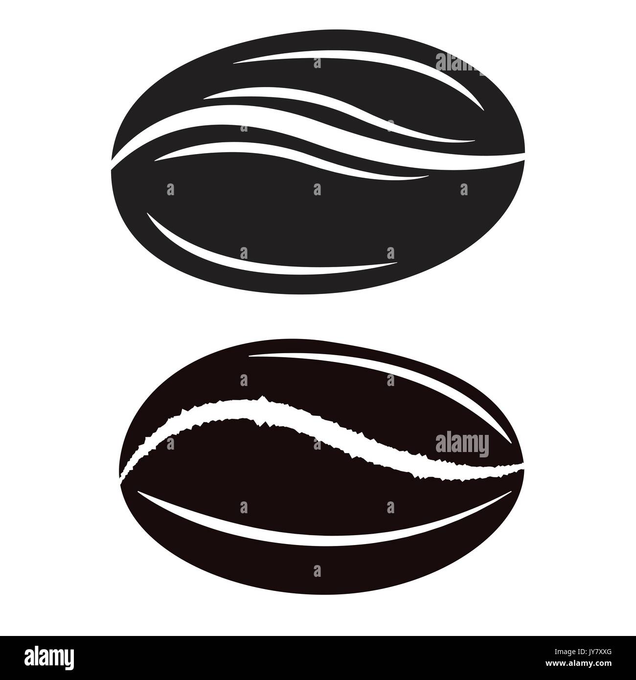 Coffee bean icon on white background - Vector Illustration Stock Vector ...