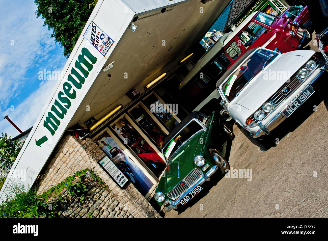 MG and Triumpth Stag, motor museum, Thornton Le Dale, North Yorkshire