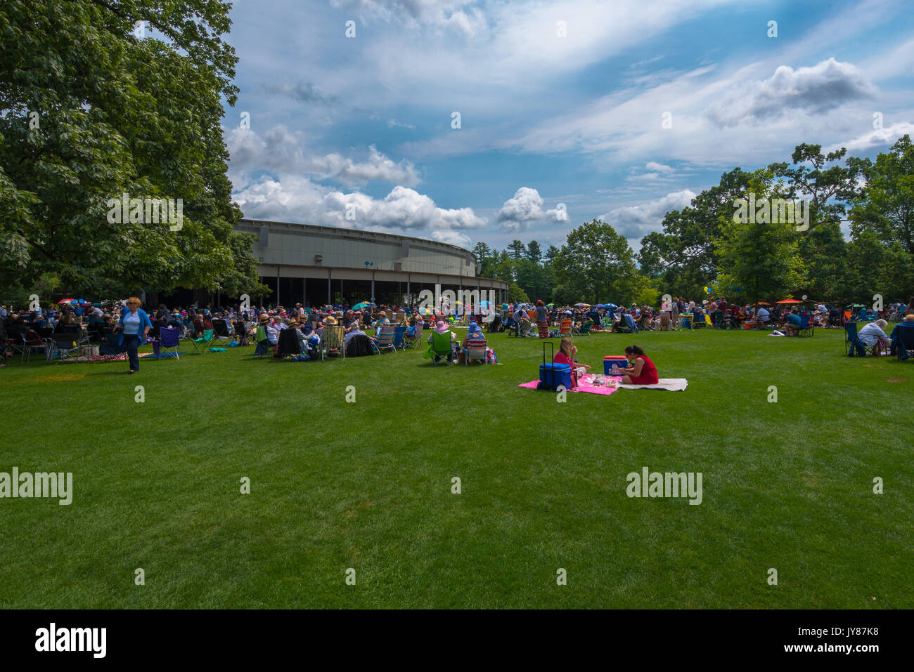 Tanglewood between Lenox and Stockbridge, MA USA 8/17/2017 People