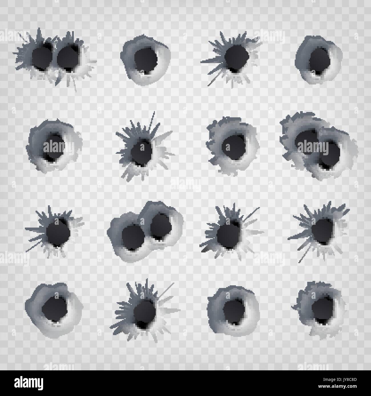 Bullet holes on the wall Stock Vector Images Alamy