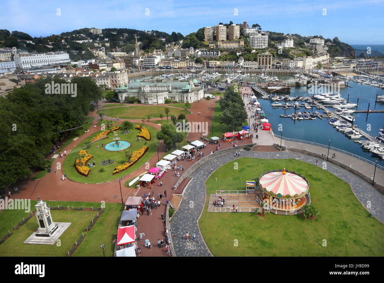 View of the harbourside and marina at Torquay, Devon, UK Stock Photo