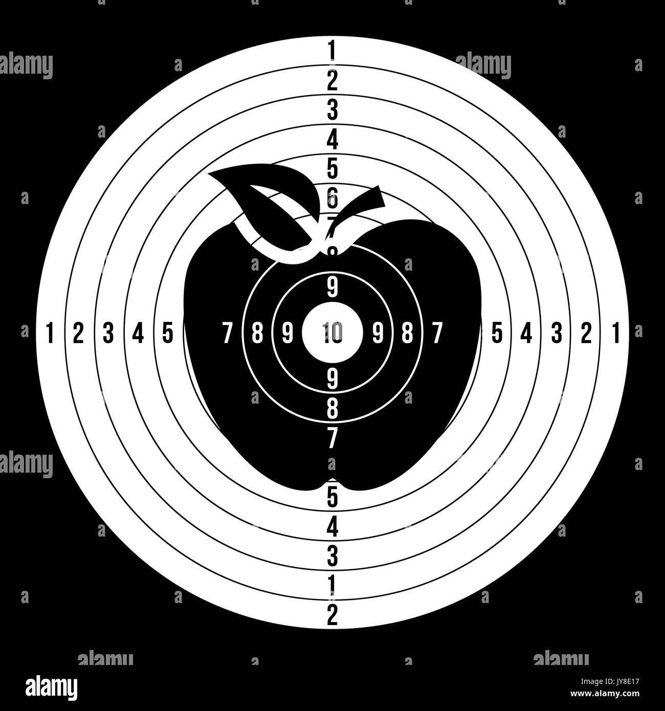 Sport Target Blank Vector. Classic Paper Shooting Round Aim, Target Illustration Stock Vector