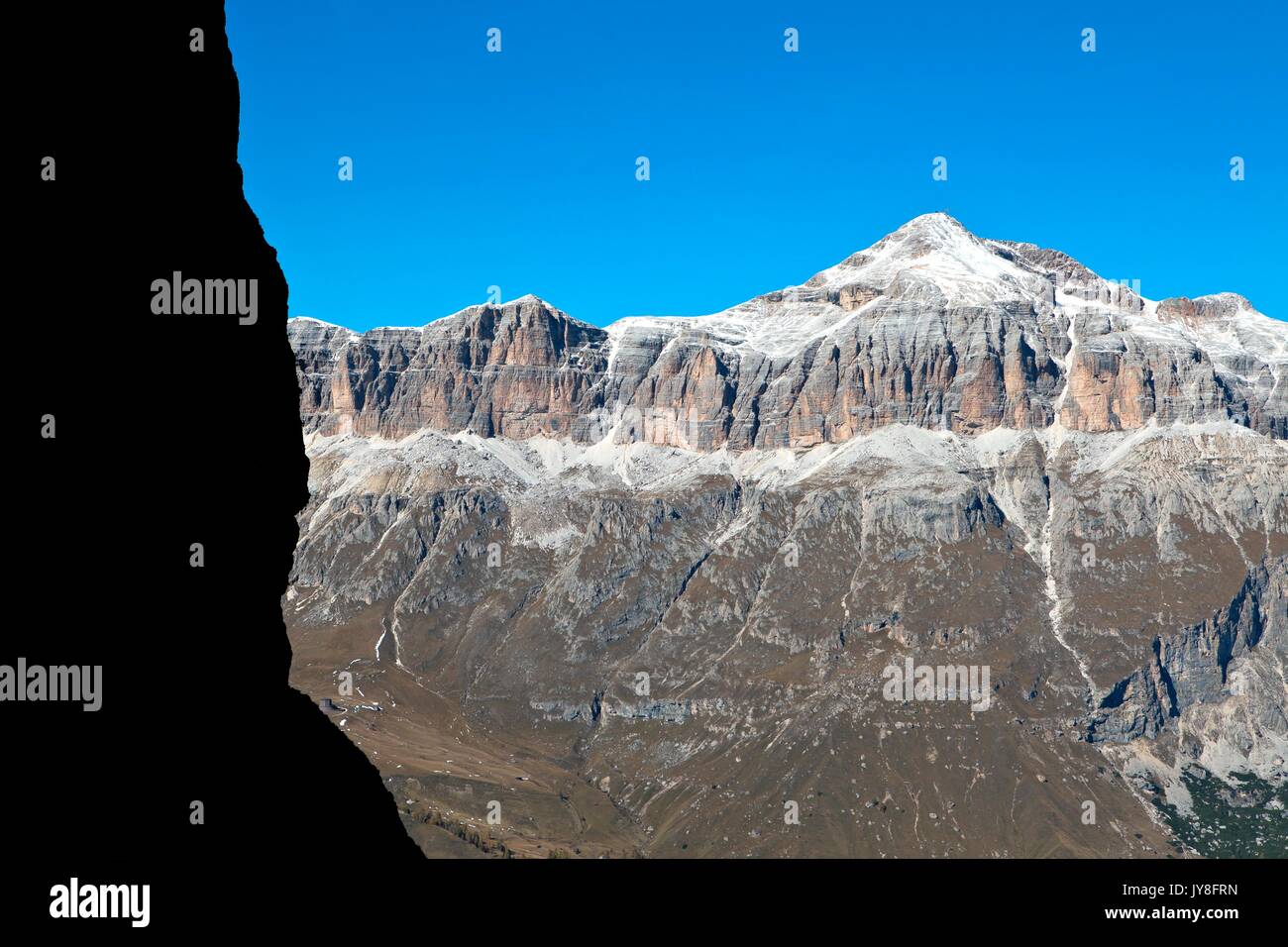 View of Piz Boe from Arabba Dolomites Veneto Italy Europe Stock Photo
