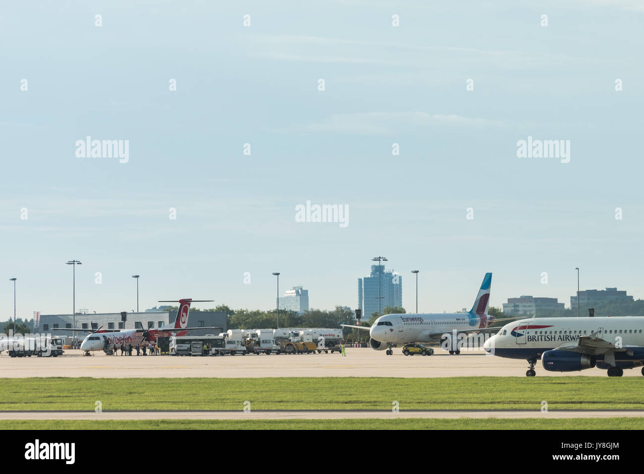 AirBerlin plane next to Eurowings plane at Stuttgart airport Stock Photo -  Alamy