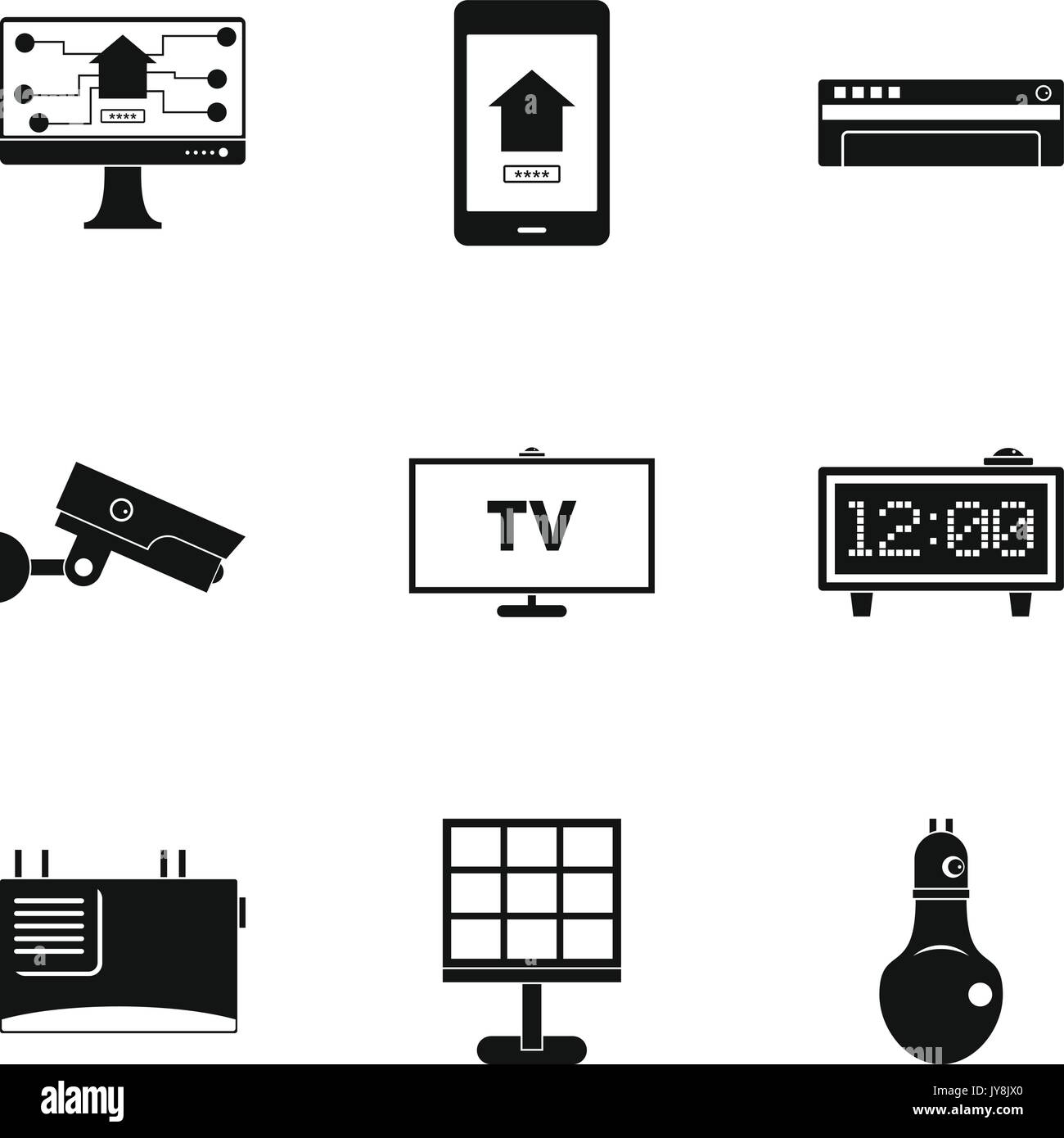 Automation technology icon set, simple style Stock Vector Image & Art ...