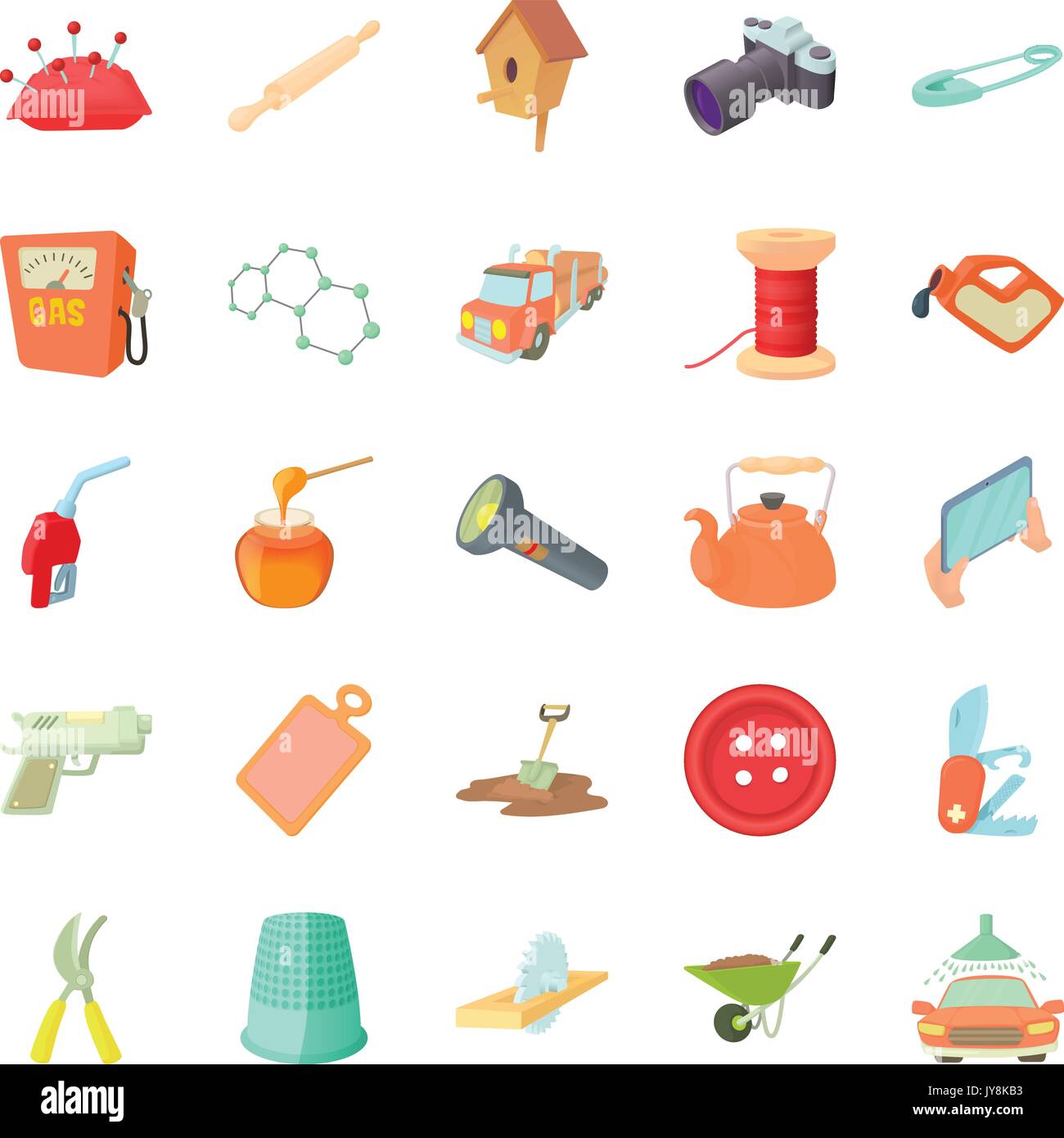 Craft icons set, cartoon style Stock Vector Image & Art Alamy