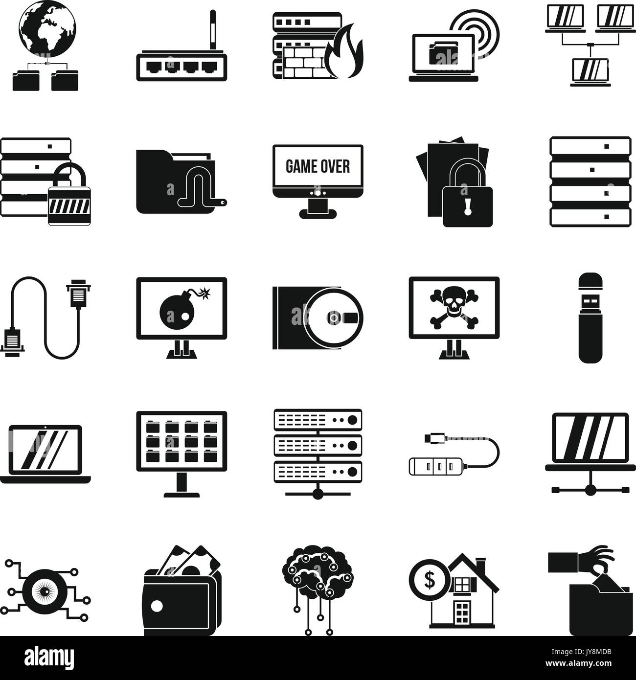 Optical drive icons set, simple style Stock Vector Image & Art Alamy