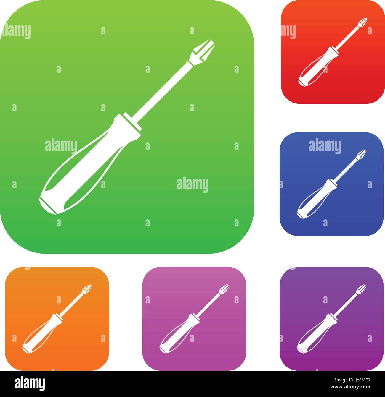 Screwdriver set collection Stock Vector Image & Art - Alamy