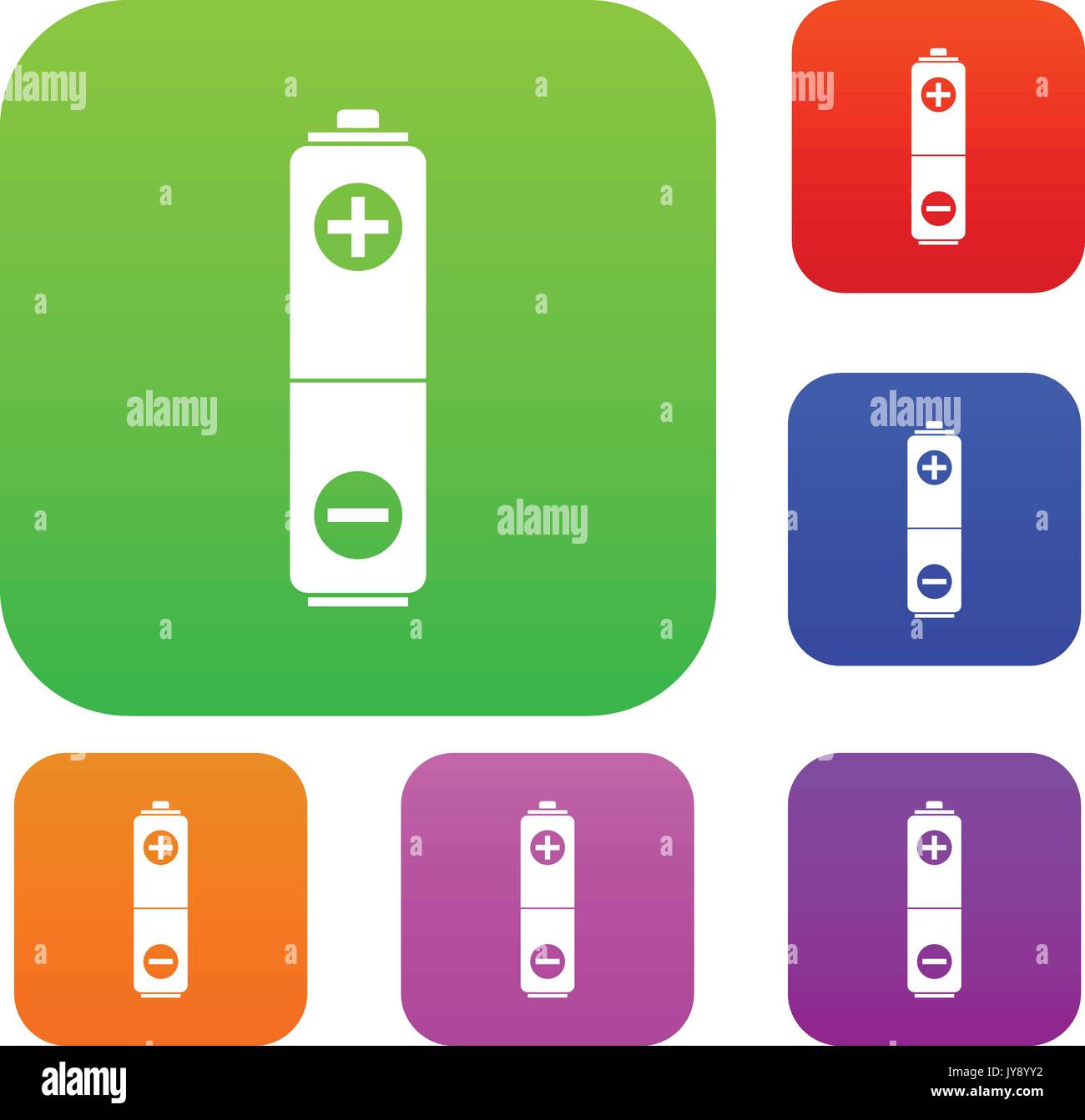 Battery set collection Stock Vector Image & Art - Alamy