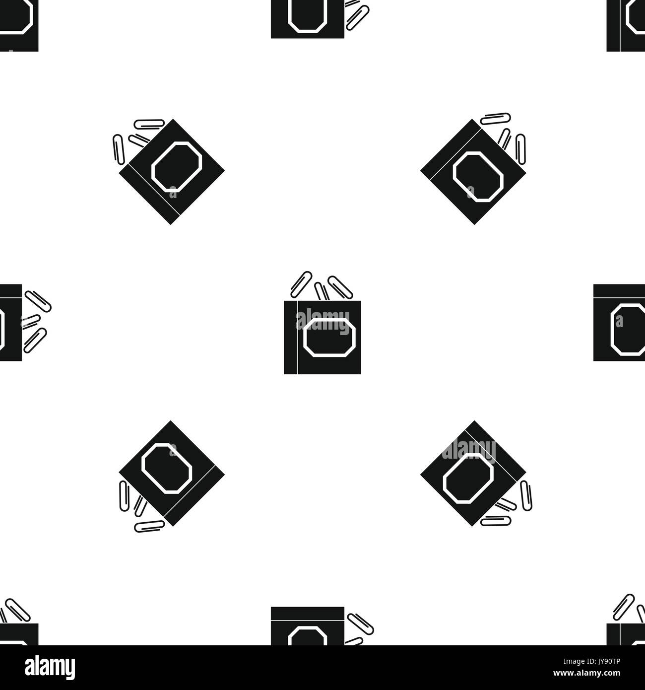Paper clips box pattern seamless black Stock Vector Image & Art Alamy