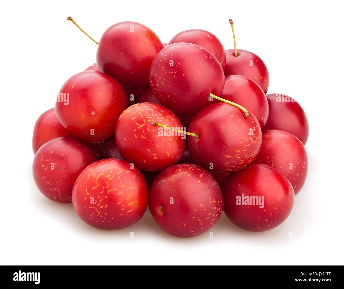 cherry plum path isolated Stock Photo