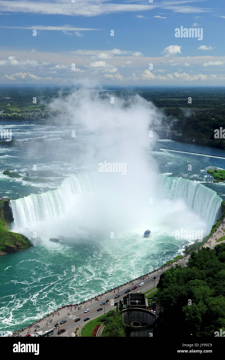 Horseshoe Falls, Niagara Falls, Ontario Canada viewed from above Stock