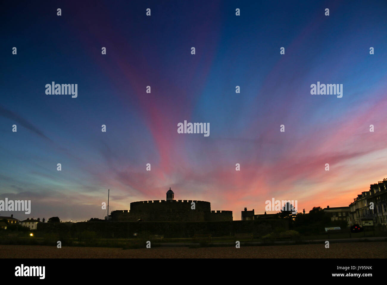 Twilight over Deal Castle - August Stock Photo