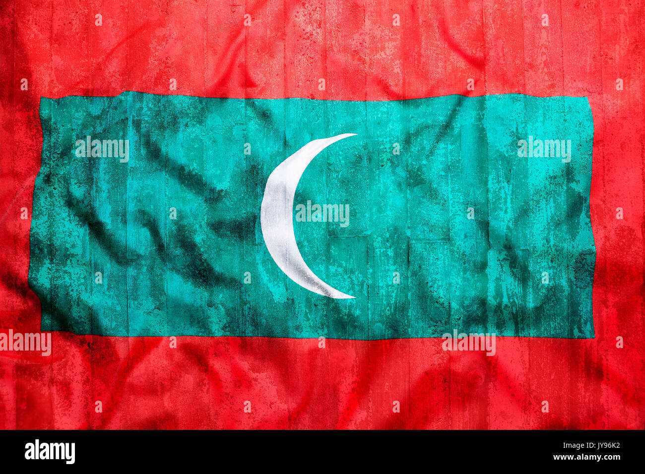 Grunge style of Maldives flag on a brick wall Stock Photo - Alamy