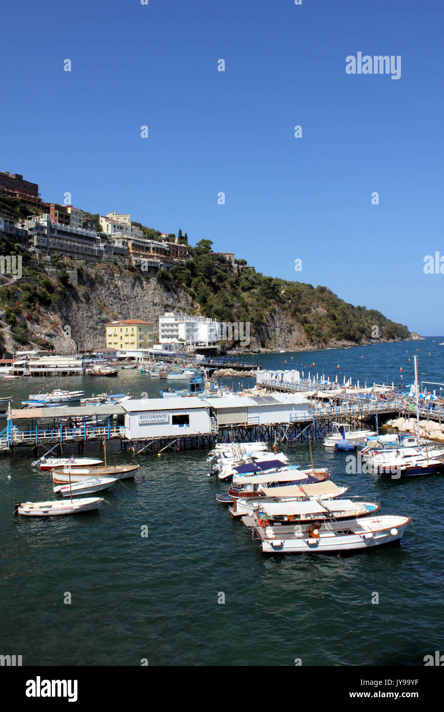 Portrait view of Marina Grande, Sorrento Italy Stock Photo Alamy