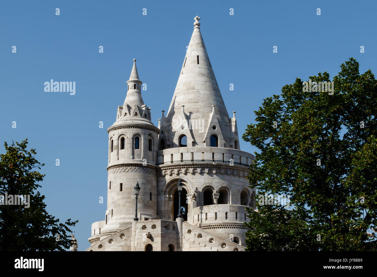 fisherman-bastion-architecture-detail-in-budapest-stock-photo-alamy