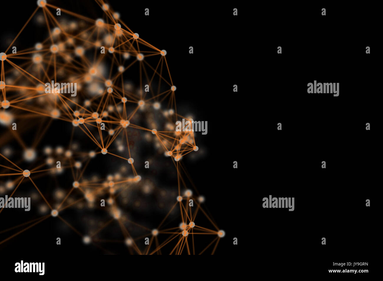 Abstract technology communication concept. Connecting lines and dots on ...