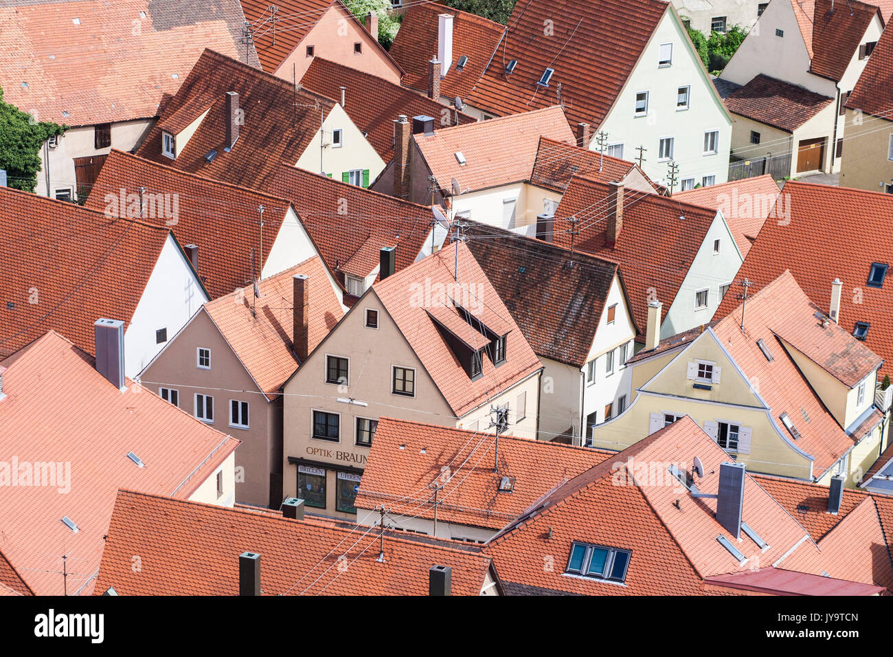 The roofs of Nordlingen Bavaria Southern Germany Europe Stock Photo - Alamy