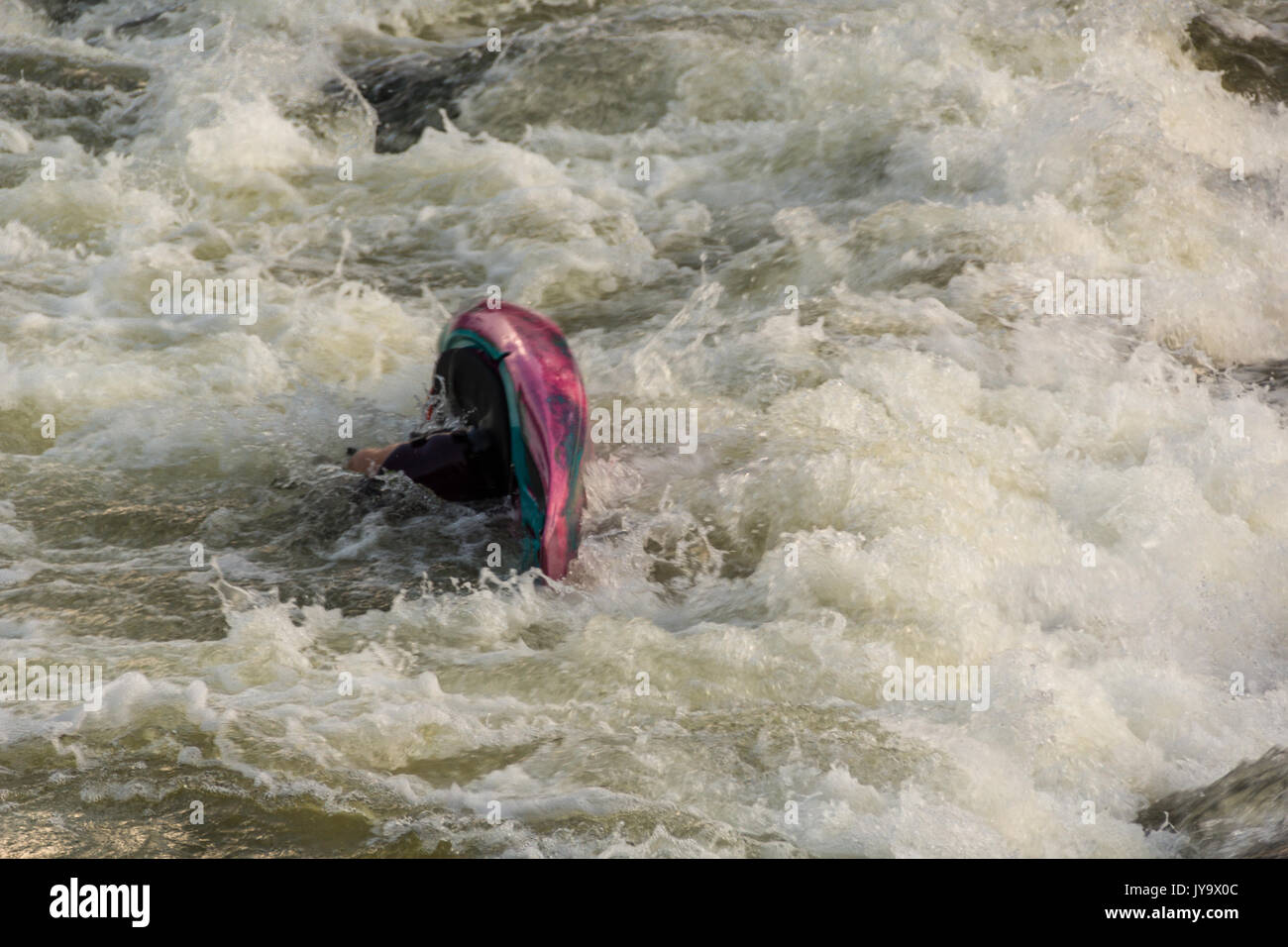 Whitewater kayaking on the James River, Richmond, VA Stock Photo Alamy