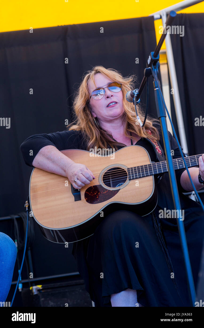 Gretchen Peters performs at Canmore Folk Music Festival, Canmore, Alberta, Canada Stock Photo