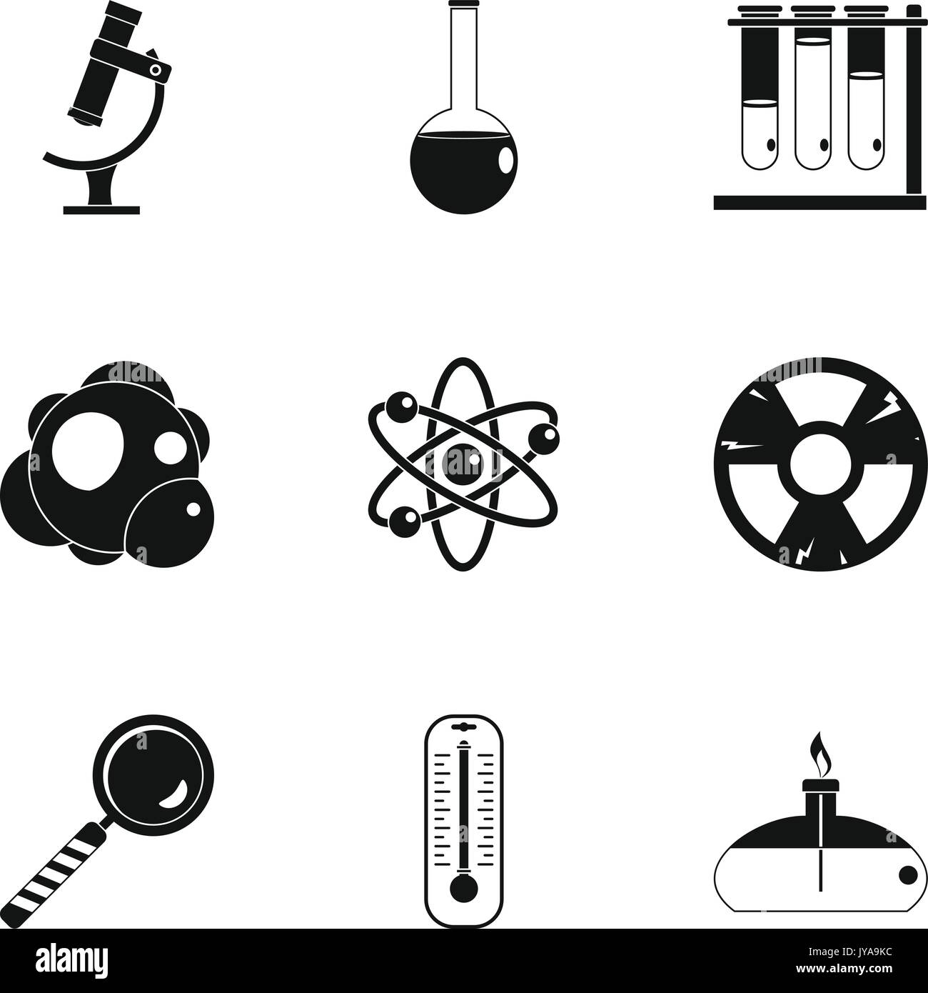 Chemistry icon set, simple style Stock Vector Image & Art Alamy