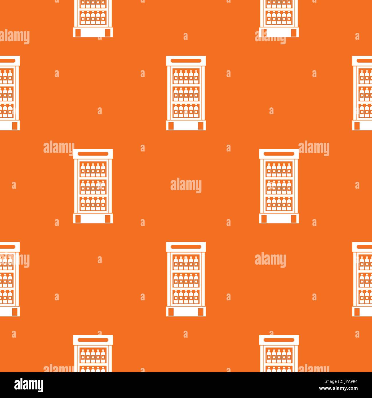 Fridge with refreshments drinks pattern seamless Stock Vector