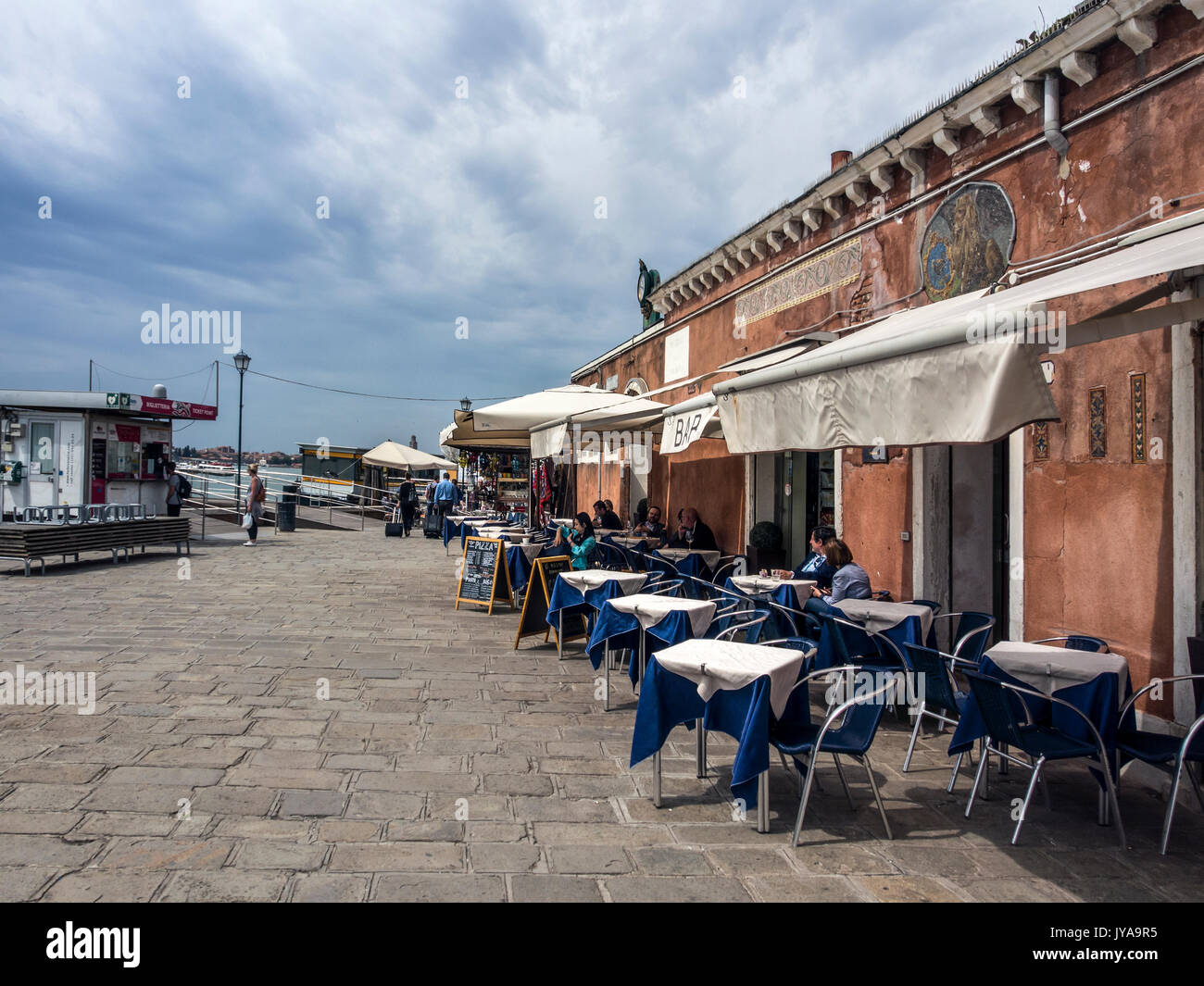 MURANO, VENICE - MAY 15, 2015:  View along Piazzale Calle Colona Stock Photo