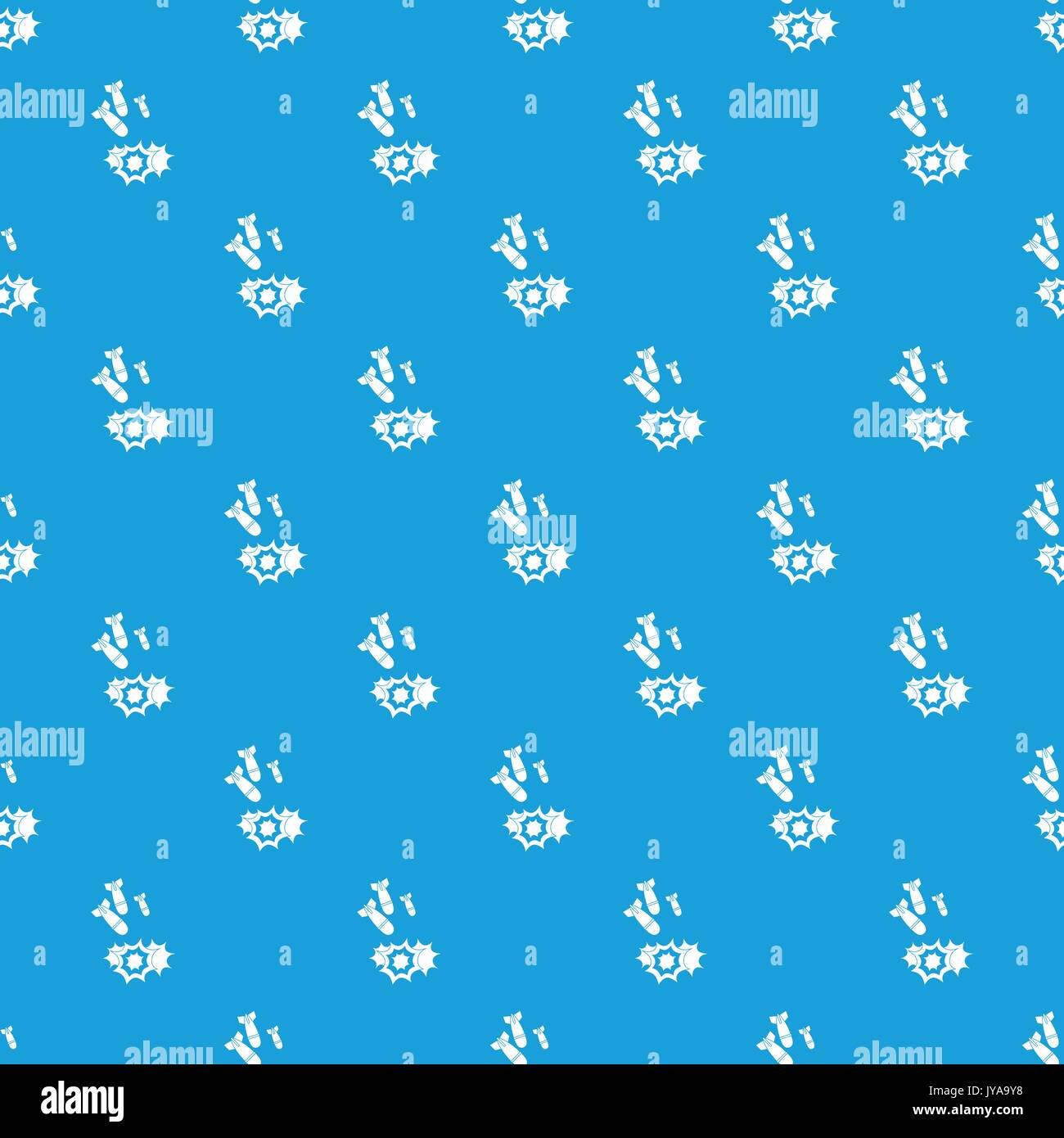 Bomb pattern seamless blue Stock Vector