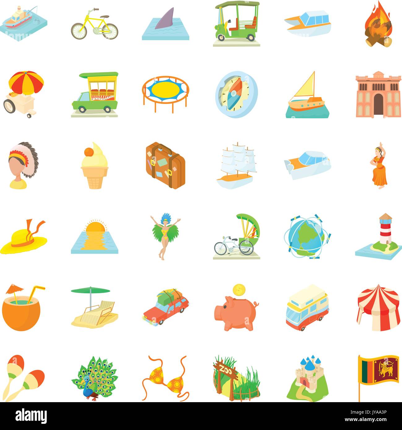 Big adventure icons set, cartoon style Stock Vector Image & Art - Alamy