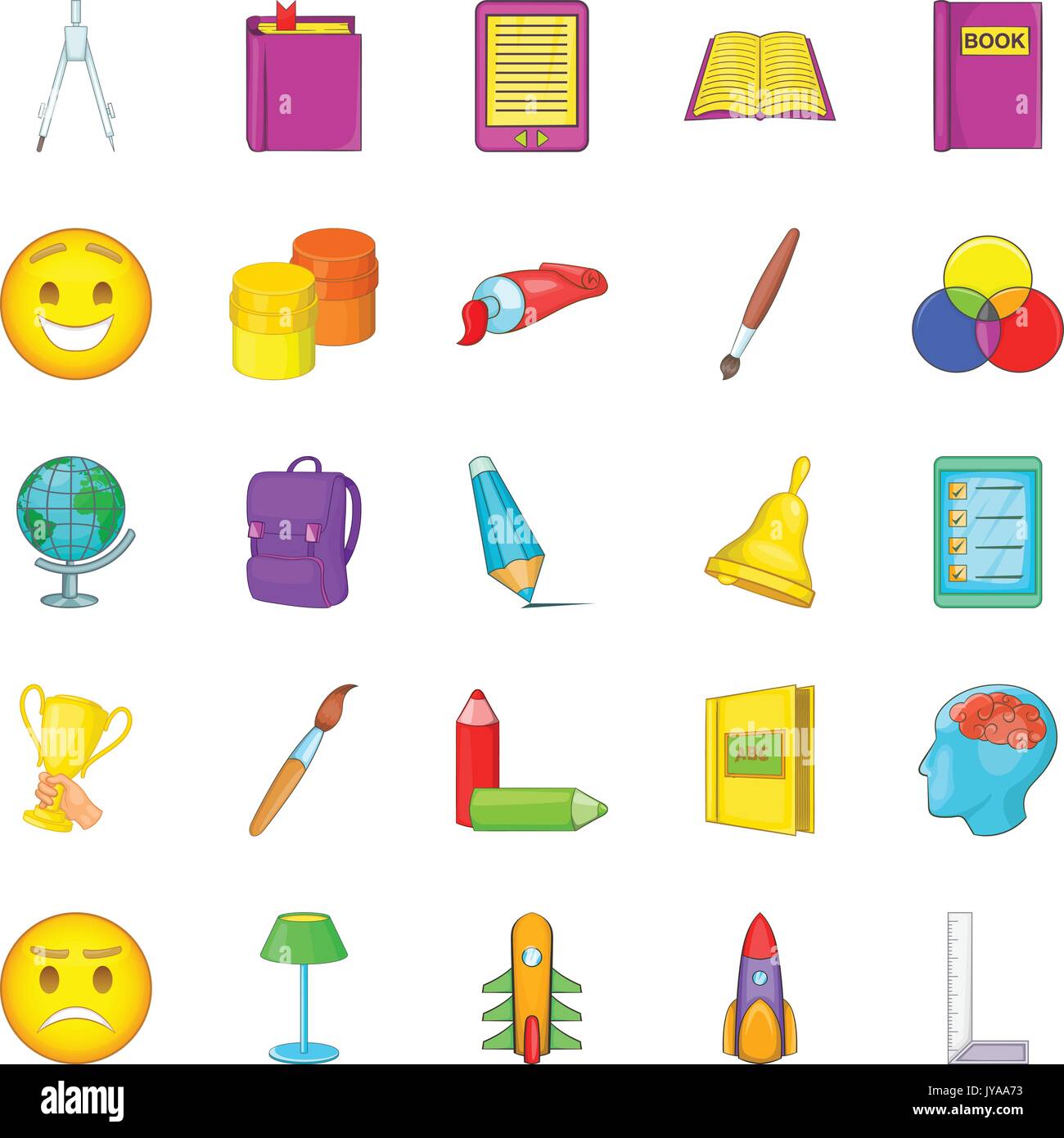 Excellent worker icons set, cartoon style Stock Vector Image & Art - Alamy